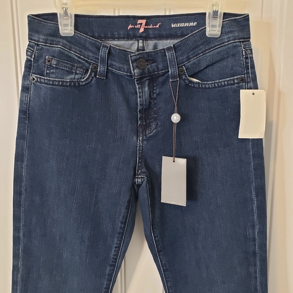 7 For All Mankind Girls Roxanne Skinny Jeans Size 14 Blue NWT - Picture 2 of 11